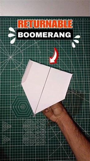 world's best returnable flying paper boomerang 🪃🥰 , how to make comes back airplane #shorts #paper