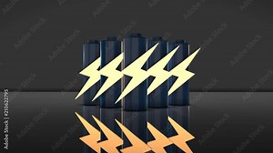 Electric battery technology advances in green energy and power Stock Video