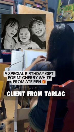 Niregaluhan ng client ko si ma’am Gonzaga Cherrylyn aka Cherry white ng Portrait #portrait #drawing #art | Camille Han