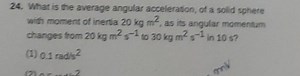 What is the average angular acceleration, of a solid sphere wit... | Filo