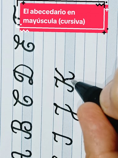 El Abecedario en Mayúscula (Cursiva) para Aprender