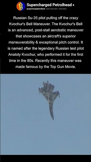 Su-35 Kvochur bell maneuver