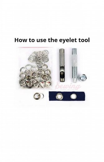 Sewing Supplies on Instagram: "How to use the Eyelet tool . 🔴Inner diameter - 8mm and 10mm. Does not include the eyelets. 10mm was used in the video. . 🔴the punch does not cut soft fabrics, requires further sharpening to do so🔴 . . Price: 🔴8mm eyelet fixing tool - 52gh . 🔴10mm eyelet fixing tool - 57gh . 🔴Silver eyelets - (45~50psx) - 10gh... Gold and Black - 20gh . 🔴Silicon hammer/Mallet - 40ghs . . . . . . #eyelet #eyeletpunch #eyelettool #corsetaccessory #goldeyelet #silvereyelet #grom