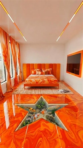 Star Aquarium Floor Transformation 6🤯#StarAquarium #EpoxyFloor #LuxuryInterior #Satisfying #shorts