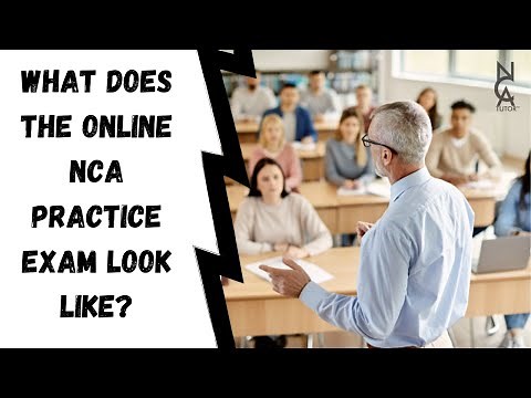 What does the online NCA practice exam look like?