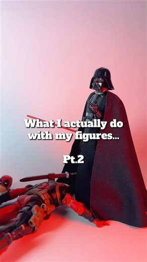 What I actually do with my figures Pt.2 #actionfigures #toys #figureposing #batman #darthvader