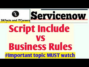 Business Rules vs Script Include || #servicenow #interview #interviewquestions