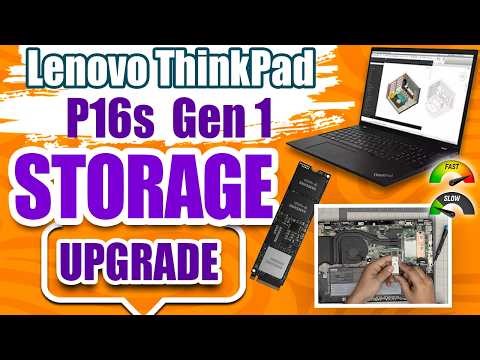 How to Upgrade SSD on Lenovo ThinkPad P16s Gen 1 Laptop | Storage Upgrade