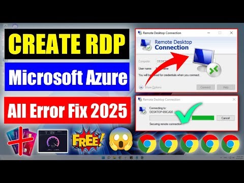 How To Create Microsoft Azure Rdp 2025 | All Error Fix New Method | Microsoft Azure free Trial RDP