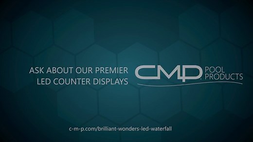 Brilliant Wonders 36" LED Waterfall Back Port | 6" Lip | 100 Ft. Cord | White | 25677-330-000