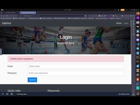 Injectis TryHackMe WalkThrough