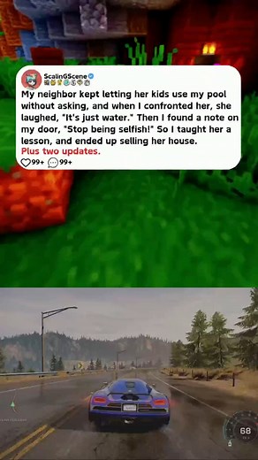 My neighbor kept letting her kids use my pool without asking, and when I confronted her, she laughed, It's just water. Then I found a note on my door, Stop being s#foryou #fyp #reels #viral #redditstorytime #redditposts #storytime #redditstories #reddit #askreddit #paranormal #redditparanormal #nosleep | Jagger Gamble