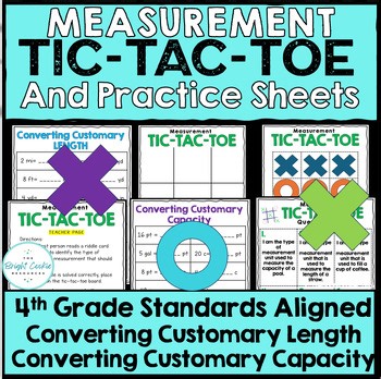 Measurement Tic Tac Toe 4th Grade Converting Length and Capacity Worksheets