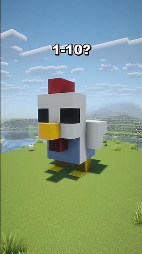 This Chicken Statue is INSANE 🐔 #minecraft #building #creative