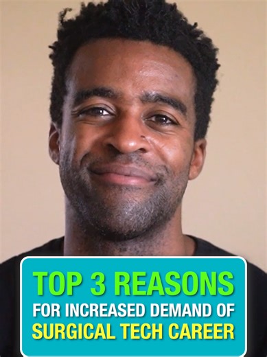 Great news for future Surgical Techs! 📈 The demand for this vital role is on the rise, and for 3 key reasons! #SurgicalTechDemand #JobGrowth #HealthcareJobs #CareerOutlook #WhyNow #MedicalCareer