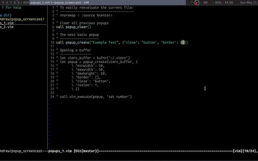 vim8.2新特性弹窗popupwin