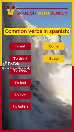 Common verbs in spanish / Los verbos. . . . . . #spanish #learnspanish #learnspanishfast #spanishlessons #spanishlanguage #spanishvocabulary #spanishtiktok #spanishverbs #spanishverb #spanishlesson #spanishvocabulary✅ #learnspanishonline #spanishclass #spanishvsenglish #verbos