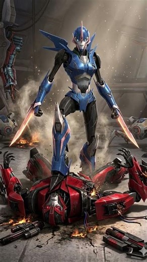 me and Arcee vs Stinger and Arachnid