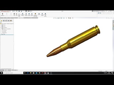 How to make a BULLET in SolidWorks, tutorial 2020!