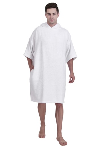 ALLEN & MATE 100% Cotton Hooded Surf Poncho Unisex Oversized Towelling Changing Robe for Men & Women, Swim Beach Towel