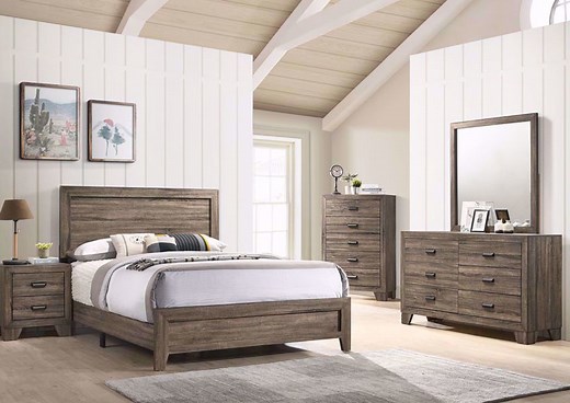 Millie Queen Size Bedroom Set - Gray