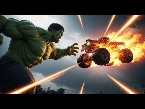 Monster Truck Tries to Escape Hulk… BIG MISTAKE