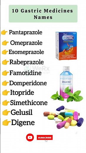 🤔Top 10 Gastric Medicines Explained | Most Asked Questions | #werxpharmacist