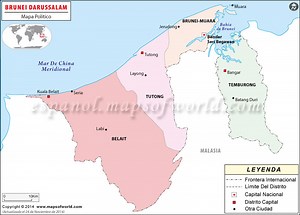 Mapa de Brunéi