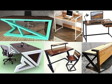 Metal leg writing desk and computer desk design Ideas 2