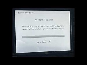 uconnect Update Failed error code 20 fixed