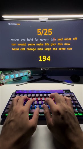 Pure satisfying speed typing #keyboard #mechanicalkeyboard #fasttyping #typingasmr #asmr