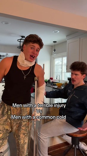 Men with Injuries vs. Common Cold: A Humorous Comparison