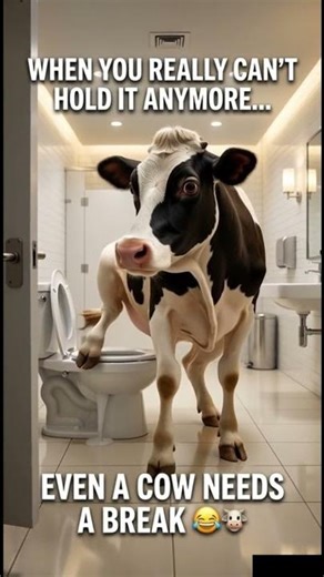 This Cow's Bathroom Break Is Hilarious!