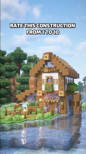 Medieval Watermill House 🏡 | Cozy Minecraft Build #minecraft #minecraftbuilding #shorts