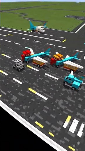 Epic Minecraft Airport Traffic! ✈️ Smooth Plane Takeoffs & Landings #shorts