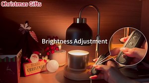 Candle Warmer Lamp with Timer Dimmer, Electric Candle Warmer, Bedroom Home Decor, Adjustable Height, Wax Melt Warmer with 2 Bulbs for Jar Candles