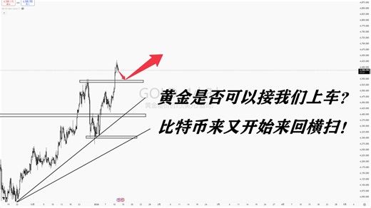 【文西學交易】2026.1.13 黄金是否可以接我们上车？比特币来又开始来回横扫！