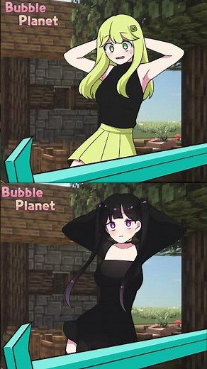 Enderman and Creeper zero two dodging | Minecraft anime COMPLETE EDITION #shorts