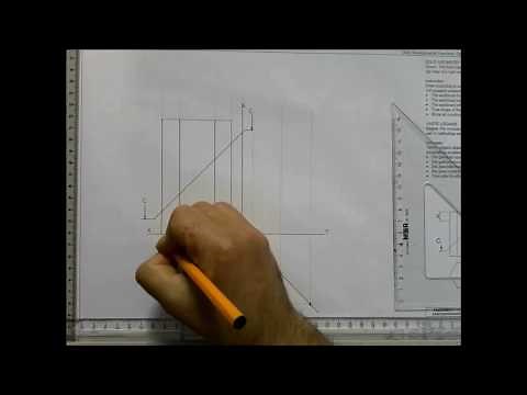 Solid Geometry - Sectioned Hexagonal Prism with True Shape of Section