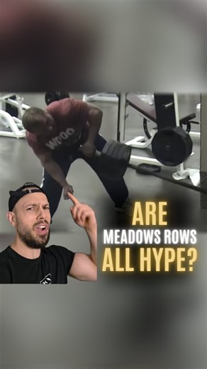 Giannino Terilli | Online Coach & Personal Trainer on Instagram: "Is the Meadows Row all hype? And is there any real reason you should use it? Well… it depends. Compared to a dumbbell row, barbell row, and cable row, where your back is challenged the most when your joints are furthest apart (elbow away from the shoulder), those movements load the back hardest in the fully contracted position. With those lifts, your mechanics decide where the exercise is easiest or hardest. But the Meadows Row is