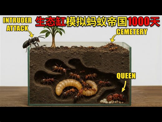 【中配】在生态缸中模拟蚂蚁群落1000天 - Wild Experiments