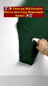 🧵✨ Turn an Old Sweater Sleeve into Cozy Homemade Socks! ✨🧵#DIYClothing #UpcycleProjects #SewingForBeginners #CraftingIdeas #fblifestyle | All Girls' Things
