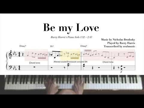 [Transcription] Barry Harris - "Be my love" Piano Solo Analysis