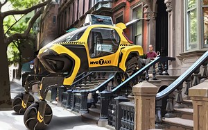 现代推全地形汽车，长着4条机械腿，轻松攀爬1.5米高的障碍