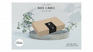 Editable Box Label Template With QR Code - Etsy