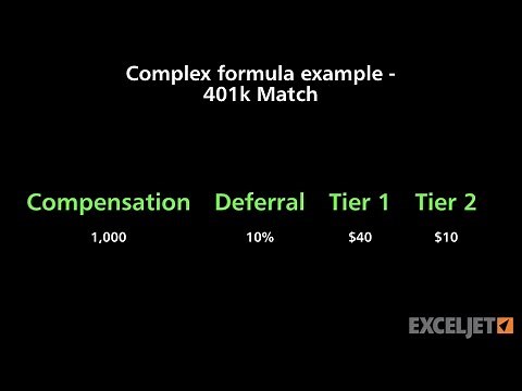 Complex formula example - 401k Match