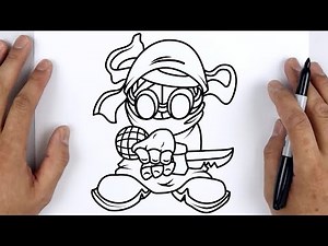 HOW TO DRAW HANK J WIMBLETON | Friday Night Funkin (FNF) - Easy Step By Step Tutorial For Beginners