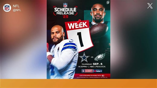 Eagles to host Cowboys in 2025 kickoff game | 'GMFB'