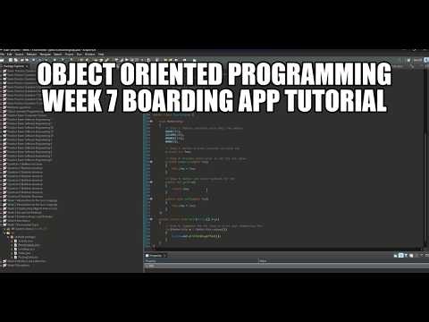 Object oriented programming week 7 Boarding App tutorial