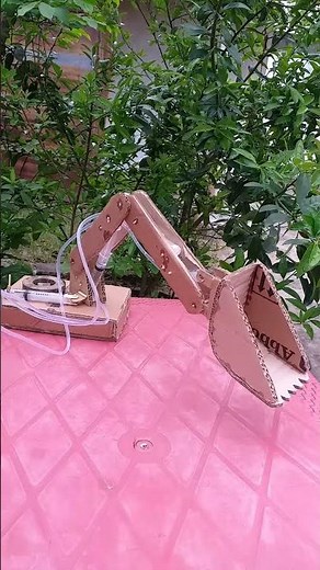 Homemade Hydraulic Excavator Crane Working Model | Science Project | Experiment